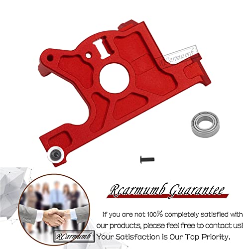 Rcarmumb Aluminum Motor Mount Upgrades for 1/10 Rustler 4x4 Slash LCG or 1/10 VXL Rally Vehicles,Alloy Motor Mount Upgrades Part Hops Ups,1pc,Red