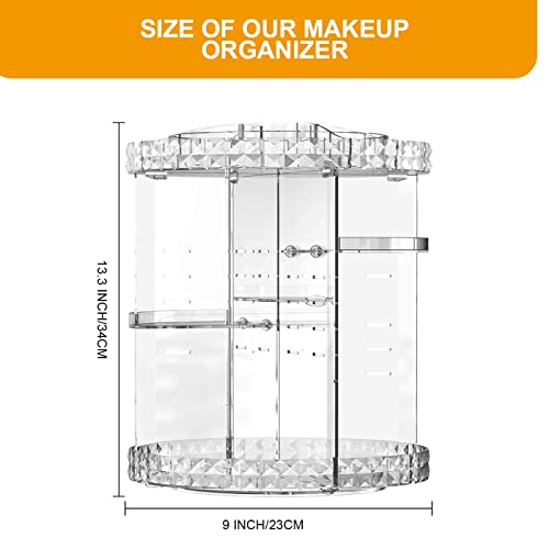 MISERWE Makeup Organiser 360 Degree Rotating 7 Adjustable Layers Large Capacity Cosmetic Organiser Transparent Make Up Organisers and Storage - Image 2