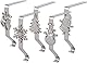 KAHEIGN 5Pcs Weihnachtsstrumpf Halter Metall Kamin Haken - Weihnachtsstrumpf Aufhänger Haken für Weihnachtsstrümpfe Weihnachten Haken Weihnachtsstrumpf Halter Kamin Strumpfhalter Deko (Silber)