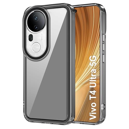 Image of Zapcase Back Case Cover for Vivo T4 Ultra 5G | Compatible for Vivo T4 Ultra 5G Back Cover | Case Cover with Camera Protection | (TPU + PC | Translucent Black)