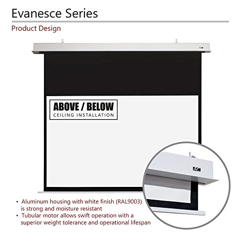 Elite Screens Evanesce, 112" 16:9, Recessed In-Ceiling Electric Projector Screen And Installation Kit, 8K/4K Ultra Hd Ready, Matte White Fiberglass, Reinforced Projection Surface, Ihome112Hw2-E16 #TOP4