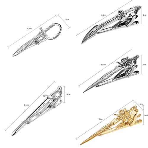 Image of Yoursfs Vintage Scottish Sword Tie Clips for Men Personalised Tie Clips Funny Sword Tie Bars Unique Cool Tie Pin for Men's Jewelry Gift