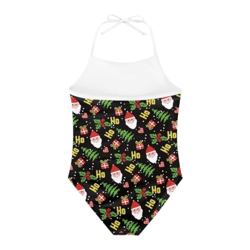Image of Christmas Girls One-Piece Swimsuits Beach Halter Swimwear Bathing Suit for 3-10 Years