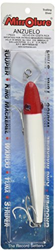 L&S Bait Company MirrOlure Big Game Trolling Lures - 2 1/8oz. - 7" - Red Head/Silver Scales