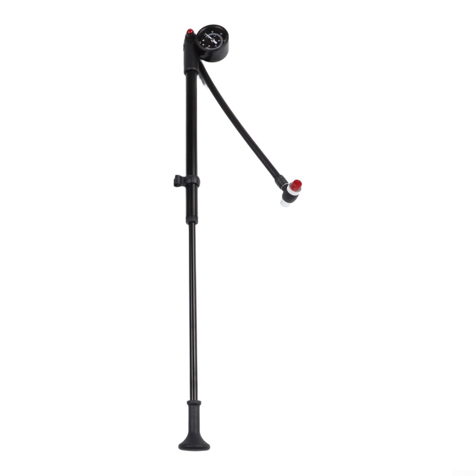 Pompe à vélo haute pression pour systèmes de suspension, gonfleur de choc 300 PSI avec jauge de précision, compatible avec et valves, pour construction en aluminium