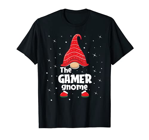Gamer Gnome Family Matching Natale divertente regalo pigiama Maglietta