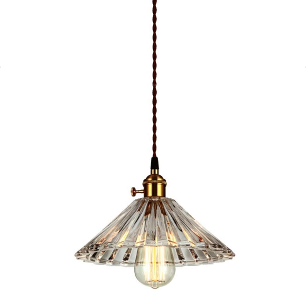 Plafond suspendu d'architecte en verre transparent de style vintage chic E27 - 7