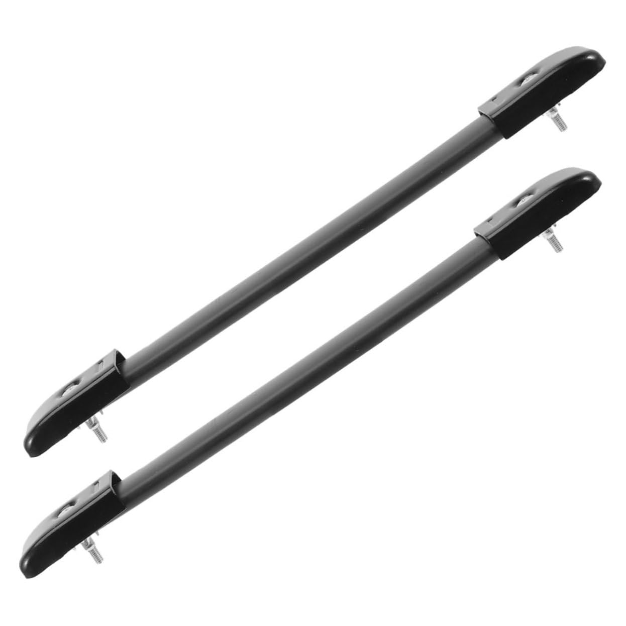 IWOWHERO 2pcs Heavy Duty Black Rubber Handles for Speaker Cabinets and Guitar Amplifiers -Resistant Design with Metal End Caps for Secure Carrying and Easy Installation