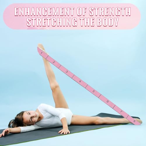 KASURE 2 PCS Yoga Straps for Stretching, Highly Elastic Stretching Strap with 8 Loops, Gymnastics Equipment Stretching Bands for Arm Leg Stretch Yoga Dance Pilates - Image 6