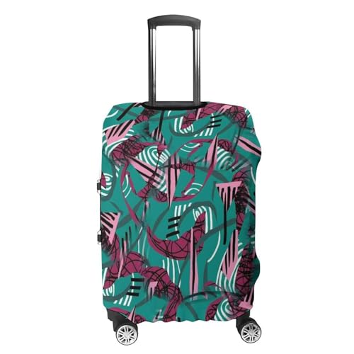 Tear-Resistant Luggage Protector Cover Breathable Anti-Dust Suitcase Guard Eco-Friendly Shockproof Design for Long-Haul Travel & Business Trips Enhanced Luggage Protection Energetic Swirls4