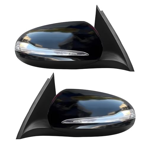 左右カーアクセサリーサイドミラー、車サイドバックミラー、 GLC X253 GLC250 GLC300 2016-2022 に対応(Black 1 Pair)