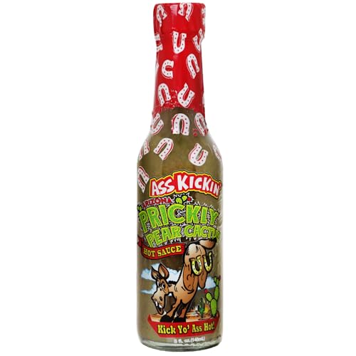 ASS KICKIN' Prickly Pear Cactus Hot Sauce with Green Habanero