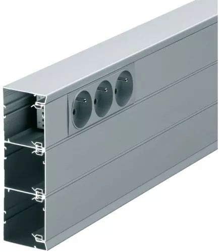 Hager Sistemas GBA501611ALU Natural Anodised Aluminium Mechanical Channel, 50 x 160 mm