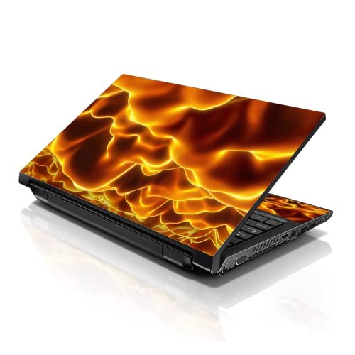 Image of LSS Laptop 15 15.6 Skin Cover with Colorful Flames Pattern for HP Dell Lenovo Apple Asus Acer Compaq - Fits 13.3 inch 14 inch 15.6 inch 16 inch (2 Wrist Pads Free)