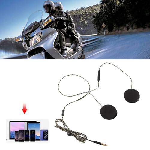 Haut-parleur Casque Moto Qiilu – Fonction Mains Libres, Filaire 3.5mm, Compatible Android, IOS, MP3