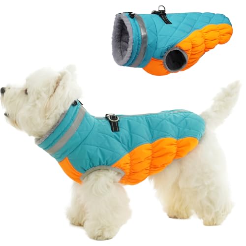 Image of Dog Jackets for Small Dogs, Warm Dog Winter Coat with Harness, M