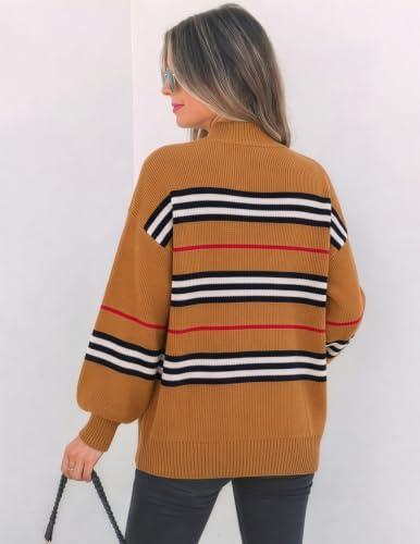 Image of ZESICA Women's Turtleneck Oversized Sweaters 2026 Fall Outfits