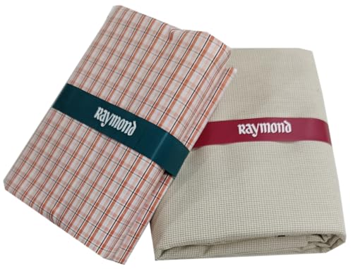Image of Raymond Premium Unstitched Formal Shirt Fabric, Cotton Blend Stripes, 150 x 150 cm, Regular Fit, Professional Wear Collection