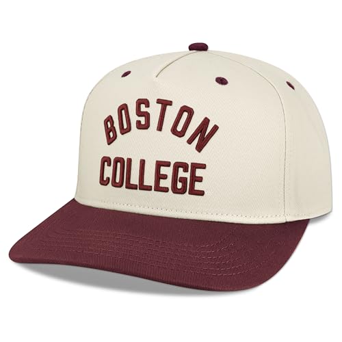 Legacy NCAA Officially Licensed Baseball Hat, Boston College Eagles, Lightweight Cap for Men & Women, Heritage Twill Adjustable (HTA), Stone/Maroon, One Size Fits Most, Adjustable Closure