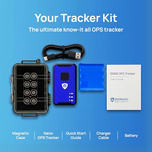 Image of Brickhouse Security GPS Car Tracker - Hidden Tracker for Vehicles - Long Lasting Battery 140-Day LTE GPS Tracking Device for Vehicles with Magnetic Case & Extended Battery - Subscription Required