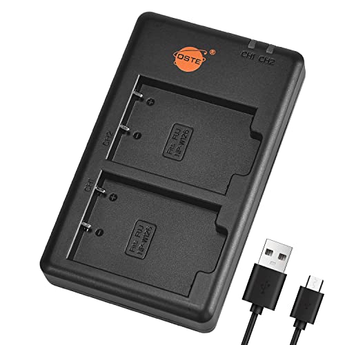 DSTE BC-W126 Battery USB Dual Charger Compatible for Fuji NP-W126, NP-W126S Battery, Fujifilm FinePix HS30EXR, HS33EXR, HS35EX, HS50EXR, X-A1, X-E1, X-E2, X-M1, X-Pro1, X-T1 Camera