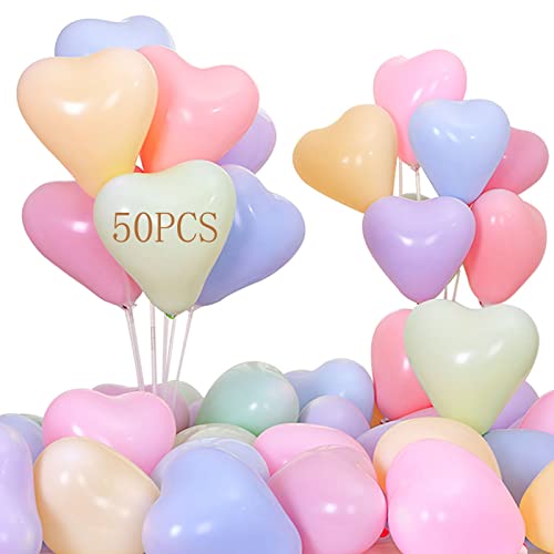 ZSDAGZNB 50 Pièces Macaron Couleur Pastel Ballon Latex Ballon Pastel Colorés Bonbons Ballon De Fête Couleur Macaron Ballon Brillant Bonbons Pastel Ballon Ballon Ballon Pastel Pour La Décoration Cover