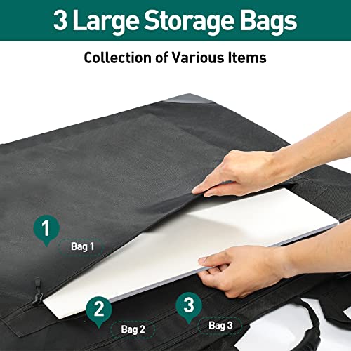 Gfansy Art Portfolio Tote Bag 24 X 36, Soft Portfolio Folder For Artwork, 600D Oxford Artist Portfolio Case With 3 Storage Bag & Detachable Shoulder Strap (24 X 36 Inch) #TOP3