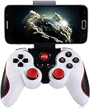 SZCURC T3 sans Fil Bluetooth Gamepad Gaming Remote Controller Joystick BT 3.0 for Android Smartphone Tablet PC TV Box Noir jiangyu1994 (Color : Bianco)