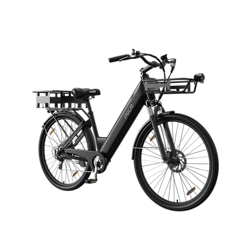 Antgooat Bicicleta eléctrica de montaña/carretera modelo C1, con batería de 36 V y 13 Ah, autonomía de hasta 50 km (negro)