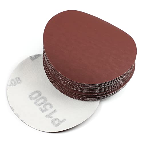 Utoolmart ディスクペーパー サンダー サンディングディスク サンドペーパー ダブルアクション マジック ペーパー 研磨 やすり 電動サンダー用 サンディングパット 木工用 ランダムアクションサンダー用 サンディング 研磨 サンダー用紙やすり丸型 #1500 工木工生地研磨用 3インチ 外径 75mm 25枚