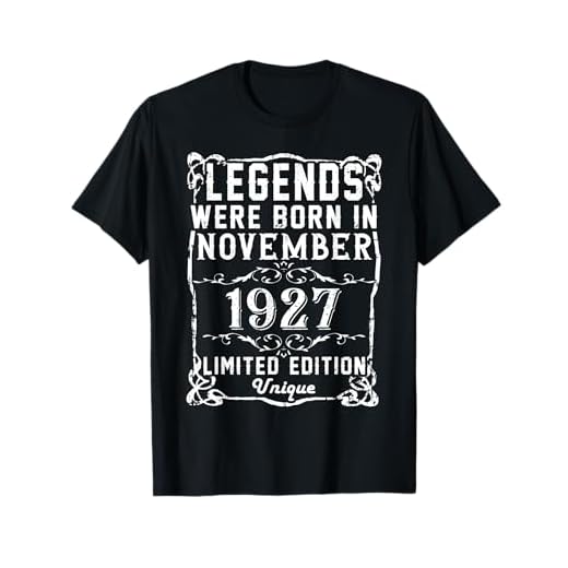Cumpleaños Noviembre 1927 Edición Limitada Regalo Vintage Camiseta