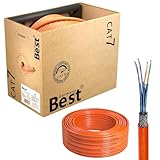 Câble d'installation CAT 7 Simplex (S/FTP, PIMF) – Câble unique compact de 200 m de long avec seulement 6,3 mm de diamètre – Idéal pour un câblage réseau structuré en intérieur. Prend en charge Gigabit et Ethernet 10 Gigabit pour des connexions fiables à haut débit.