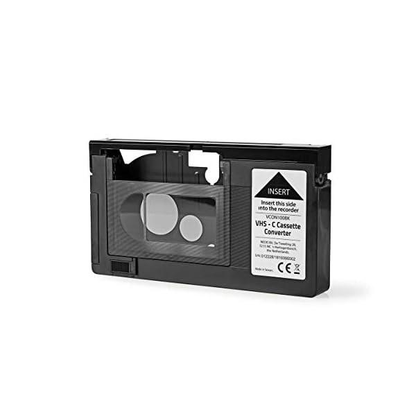 Nedis VHS-Konverter, Konvertierung VHS-C auf VHS, Plug & Play, Schwarz