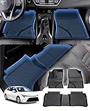Sunsdrew TPE Floor Mats for Toyota Corolla 2014 2015 2016 2017 2018 2019(Not Fit Hatchback), All Weather Guard Floor Liner,1st&2nd Row Automotive Trunk Mats for Corolla Accessories,Non-Slip,Black