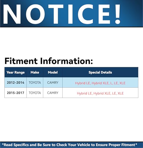 Image of Detroit Axle - 8pc Front Rear Struts Sway Bars for Toyota 2012-2017 Camry 4 Struts with Coil Spring Assembly 4 Sway Bar End Links 2013 2014 2015 2016 Replacement Suspension Kit