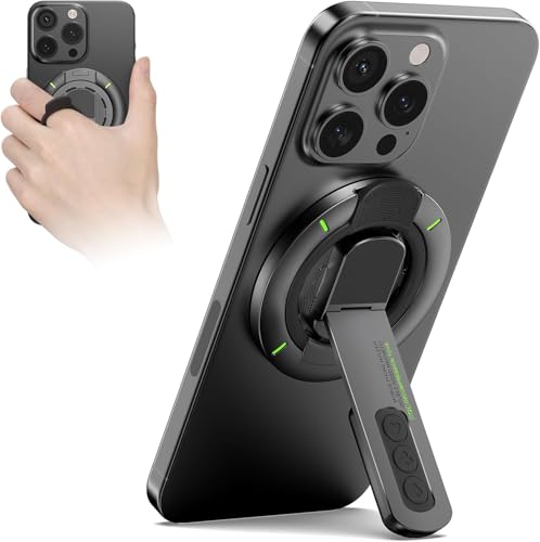 Image of Zitel for MagSafe Double-Sided Magnetic 360 Rotatable Phone Grip Finger Ring Holder Stand Compatible with iPhone 17 16 15 14 13 12 Pro Max, Samsung, Pixel 10 & Android Smartphones
