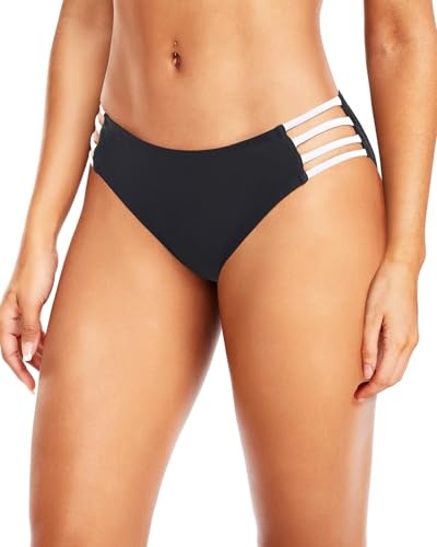 Image of Women Bikini Bottom Full Coverage Bathing Suit Bottoms Swimsuit Bottom | Low Waist Design, Side Strap Cutout, Full Rear Coverage, Secure Fit, Soft Breathable Fabric