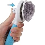 Herramienta de depilación eficaz: el peine de depilación de doble cara elimina suavemente el pelo suelto, eliminando enredos, nudos, escamas de piel y suciedad atrapada. No rayará la piel de su mascota y es muy seguro para su mascota peluda.