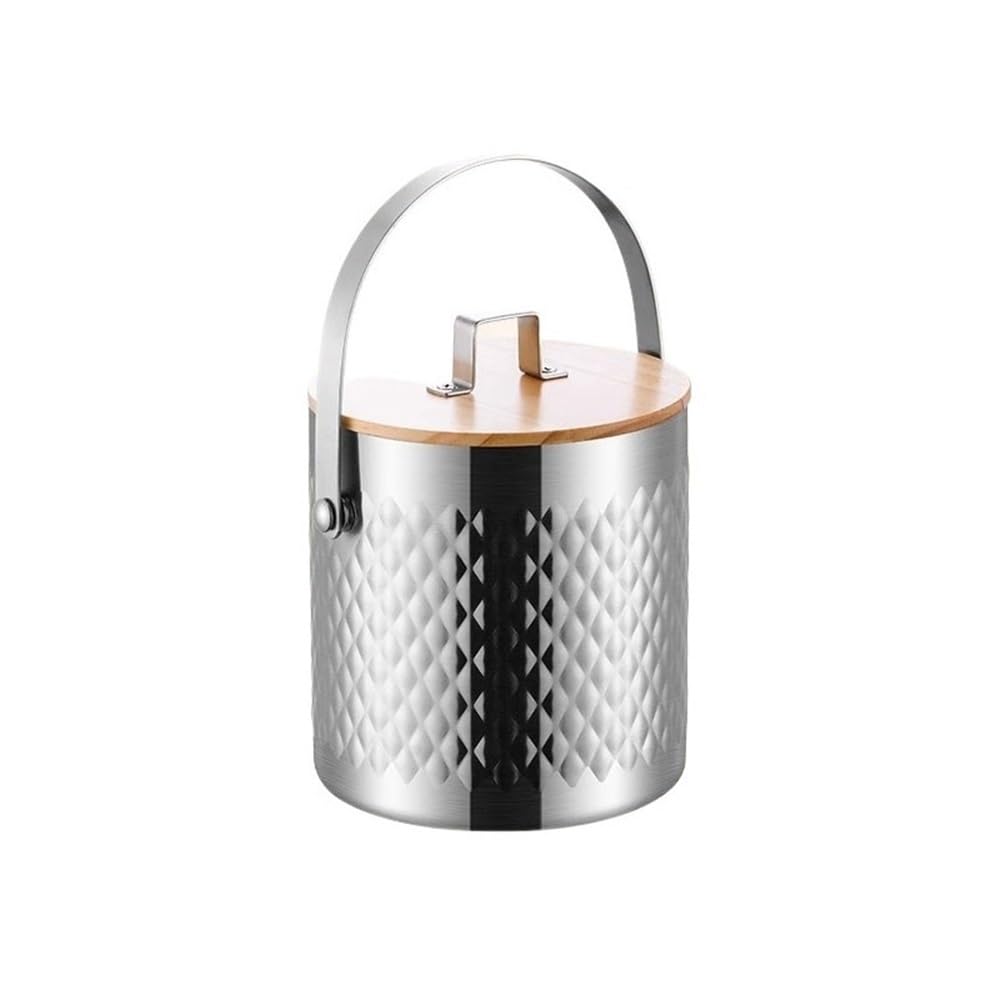 Cubitera de Acero Inoxidable para champán: Cubitera Comercial para Enfriar Cerveza y champán, con Tapa, tamaño Grande, Ideal para Uso doméstico y en Bares.