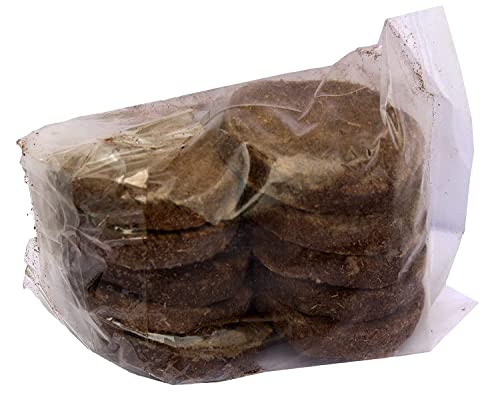 Sanctified PanchGavya Cow Dung Cake Uple Kande Kanda For Pooja Meditation Pack of 10pc, Small, Diameter 5cm