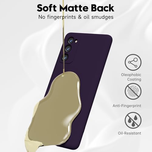 Image of DIZORO Microfiber Candy Case Compatible for Samsung S20 Smooth Touch Cushion Liquid Soft Silicone Gel Rubber Phone Cases Non-Slip Full Body Protective Shockproof Back Cover (DEEP)