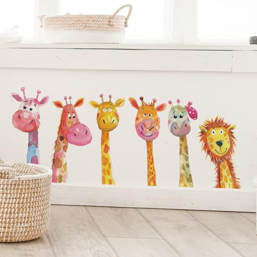 Vinilos Decorativos Achang Giraffe Acuarela para Niños miniatura 5