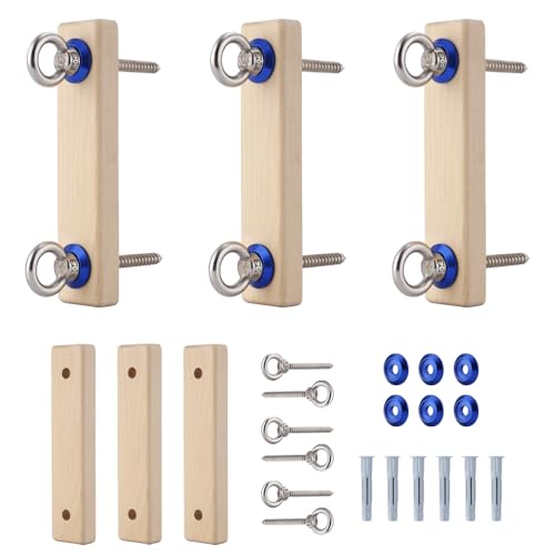 Soporte de anclaje de pared de madera para entrenamiento de correa de suspensión, sistemas de entrenamiento de fuerza, yoga aéreo, banda de resistencia, cuerda de batalla, equipo de boxeo, capacidad