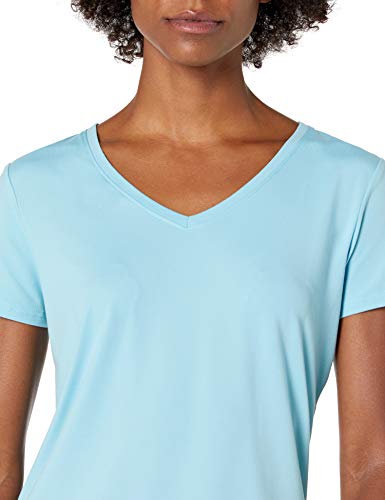 Image of Amazon Essentials Women's Active Quick Dry Tech Stretch Short-Sleeve V-Neck T-Shirt (Available in Plus Size), Pack of 2