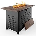 Jocoevol 42-Inch Propane Fire Pit Table with 50,000 BTU for Patio, Terrace, and Garden - Multipurpose Fire Table with CSA Certification, Cover, and Lava Rock