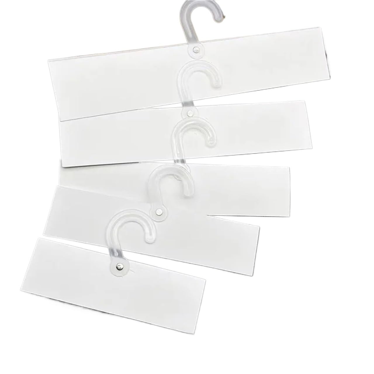 40 Stück Papiermuster-Header-Aufhänger, Probentextilien, hängender Display-Halter, Stoff, weißer Kunststoffhaken, Lederproduktstoff(23cm)