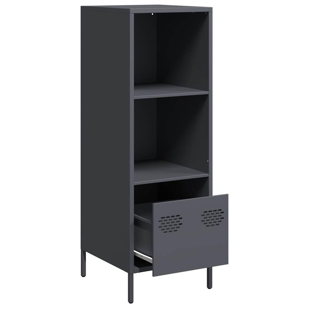 Highboard antracite, 35 x 39 x 103,5 cm, in acciaio