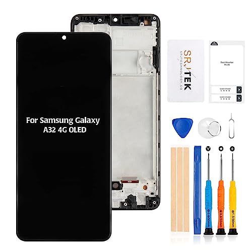 SRJTEK For Samsung Galaxy A32 4G A325 (OLED t[t) tpl ʌCp 6.4 C` SM-A325F SM-A325M ptpl ^b`plfW^CU[ LCDfBXvC^b`XN