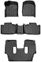 MAXLINER Custom Fit Floor Mats 3 Row Liner Set Black Compatible with 2016-2021 Dodge Durango with 2nd Row Bucket Seats