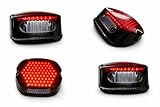 Germany Motorsports Hochwertiges Motorrad Mini LED Rücklicht passend für Harley Davidson Modelle schwarz getönt e-geprüft